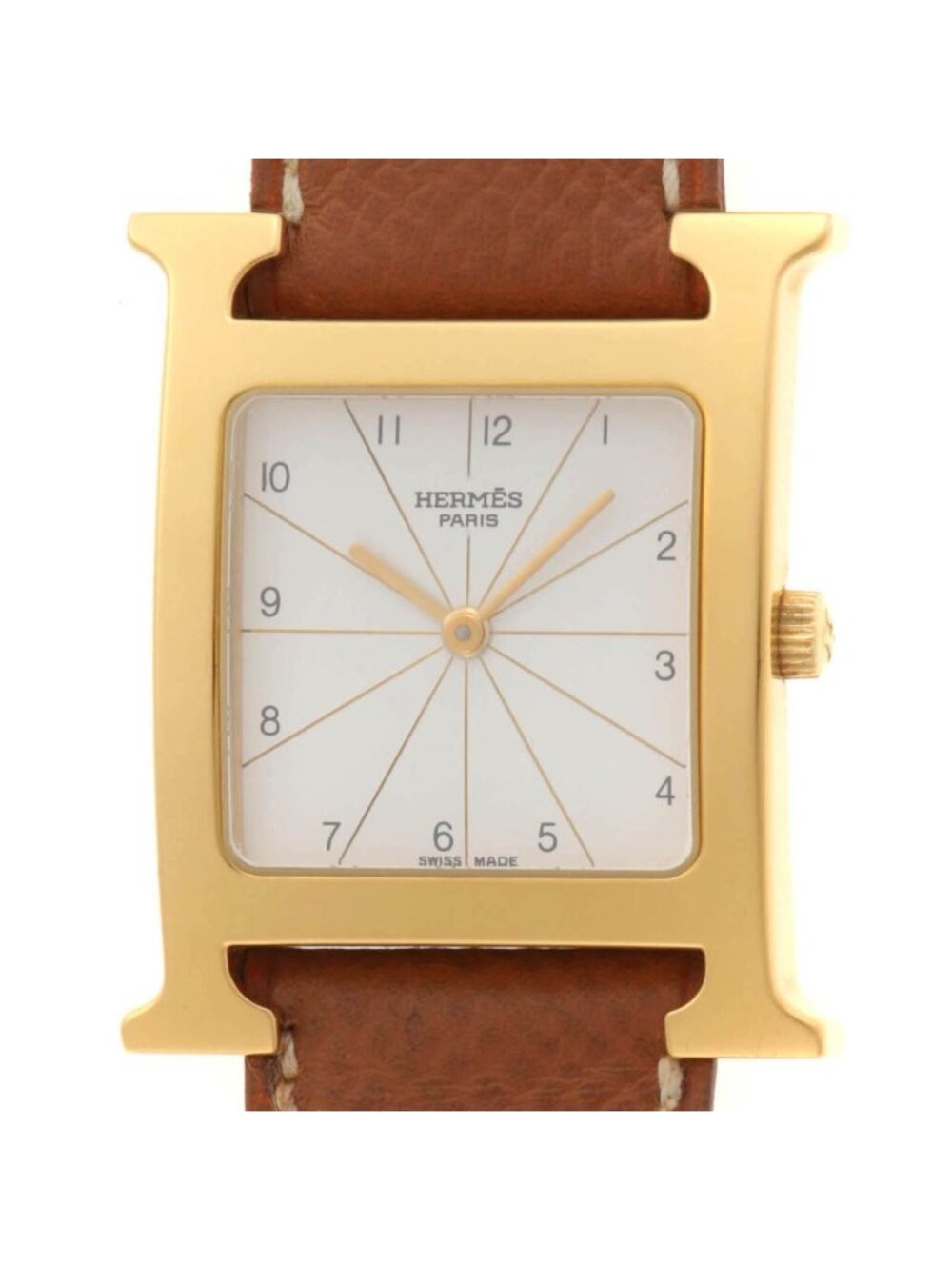 Hermes H Watch Leather White